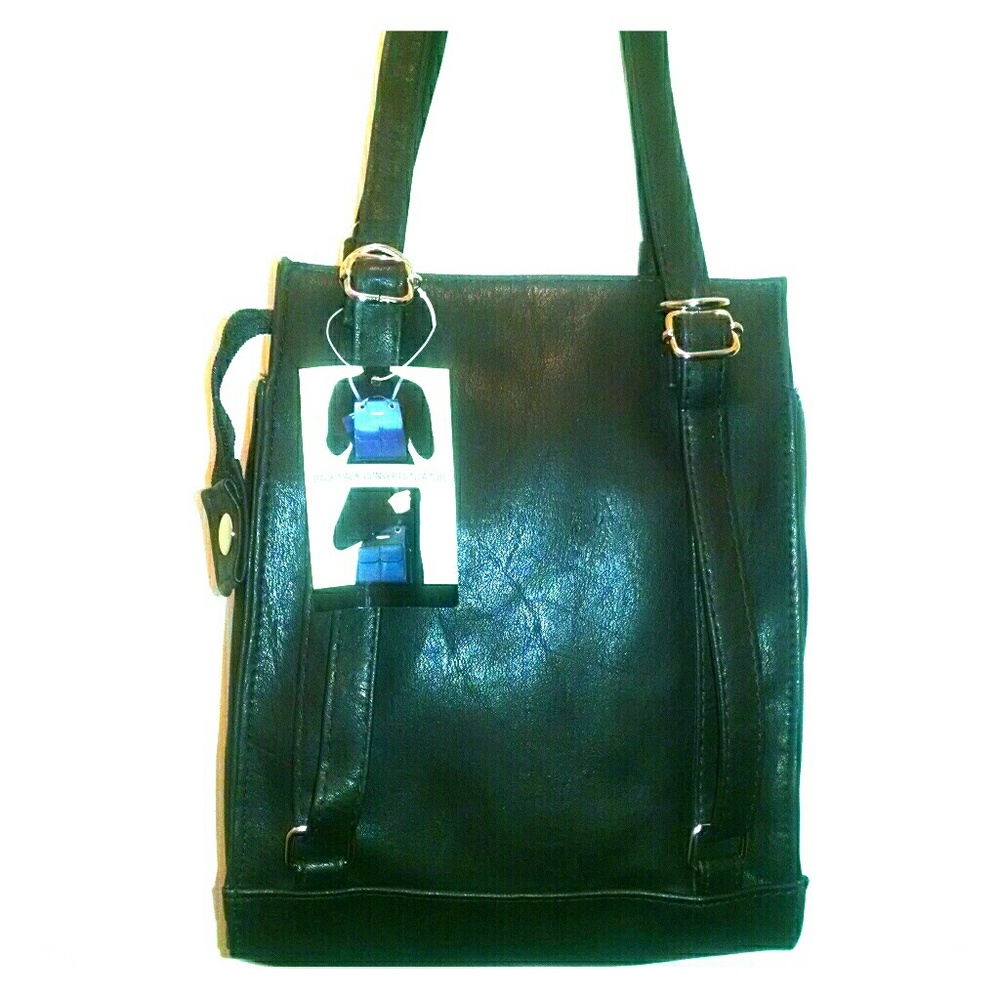 Vintage Brown backpack purse with change purse